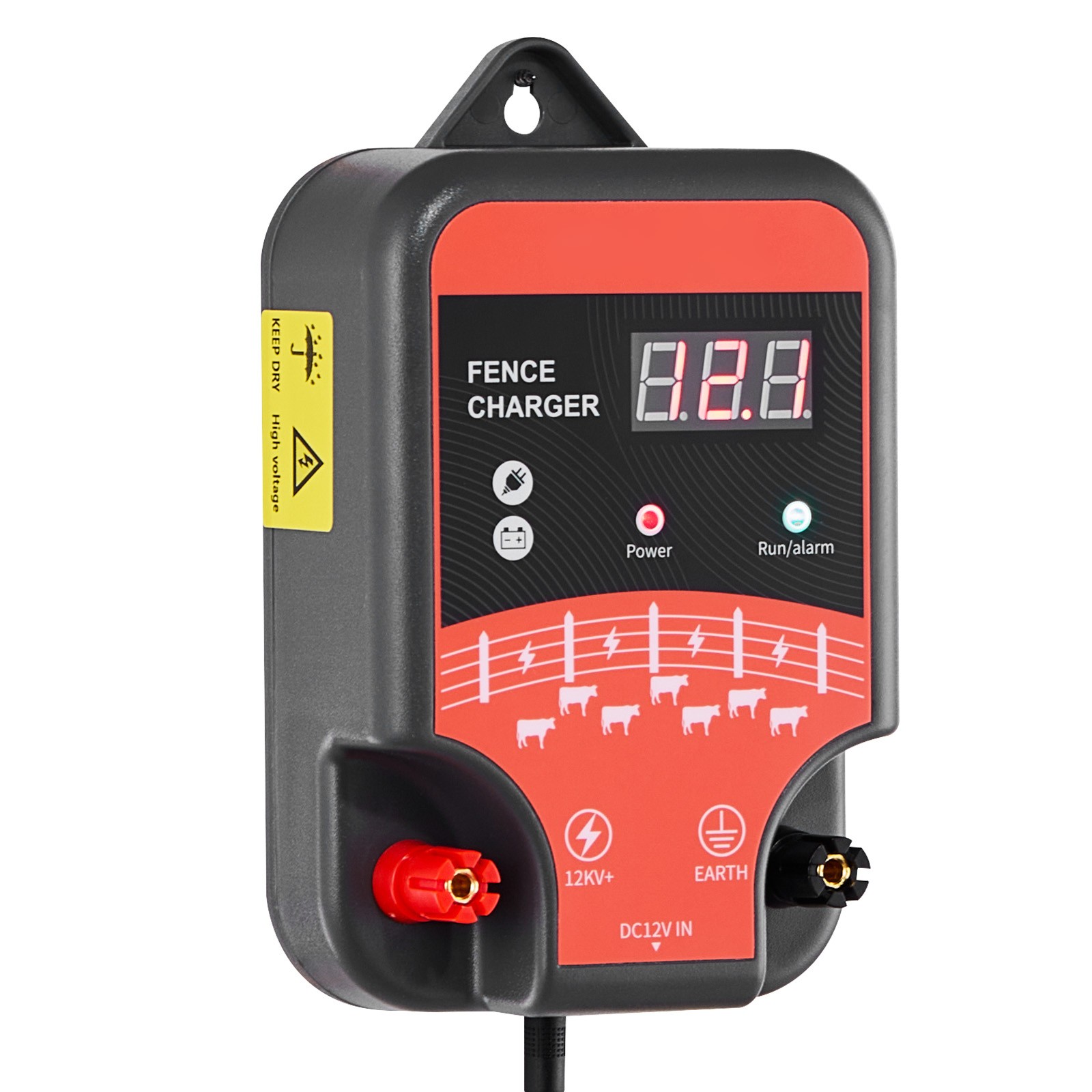 Electric Fence Charger 10kV 3J AC DC Electric Fence Energizer 1.86 Miles Range