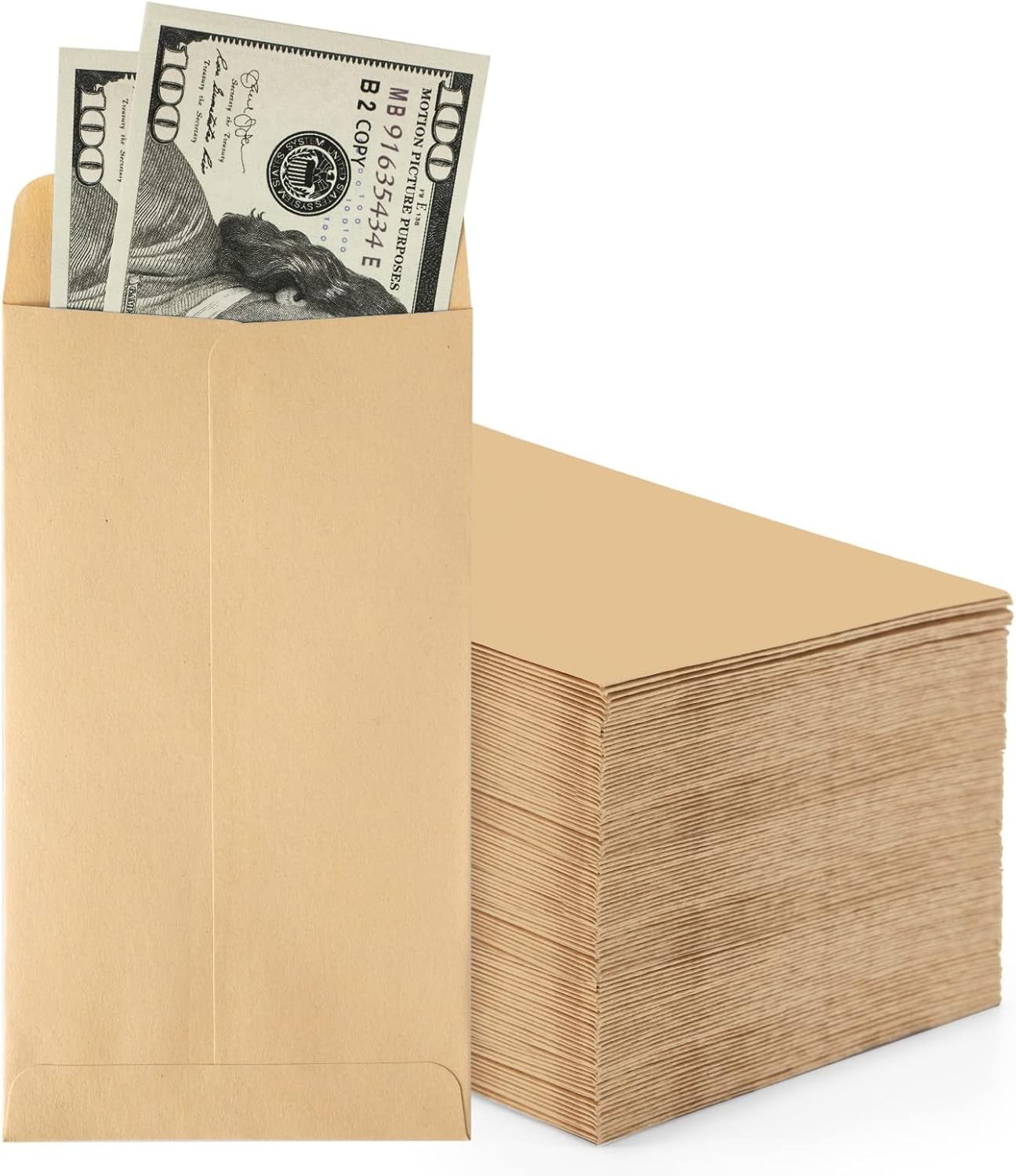 ACKO Coin Money Envelopes – 500 Pack of Durable Kraft Small Budget Envelopes …