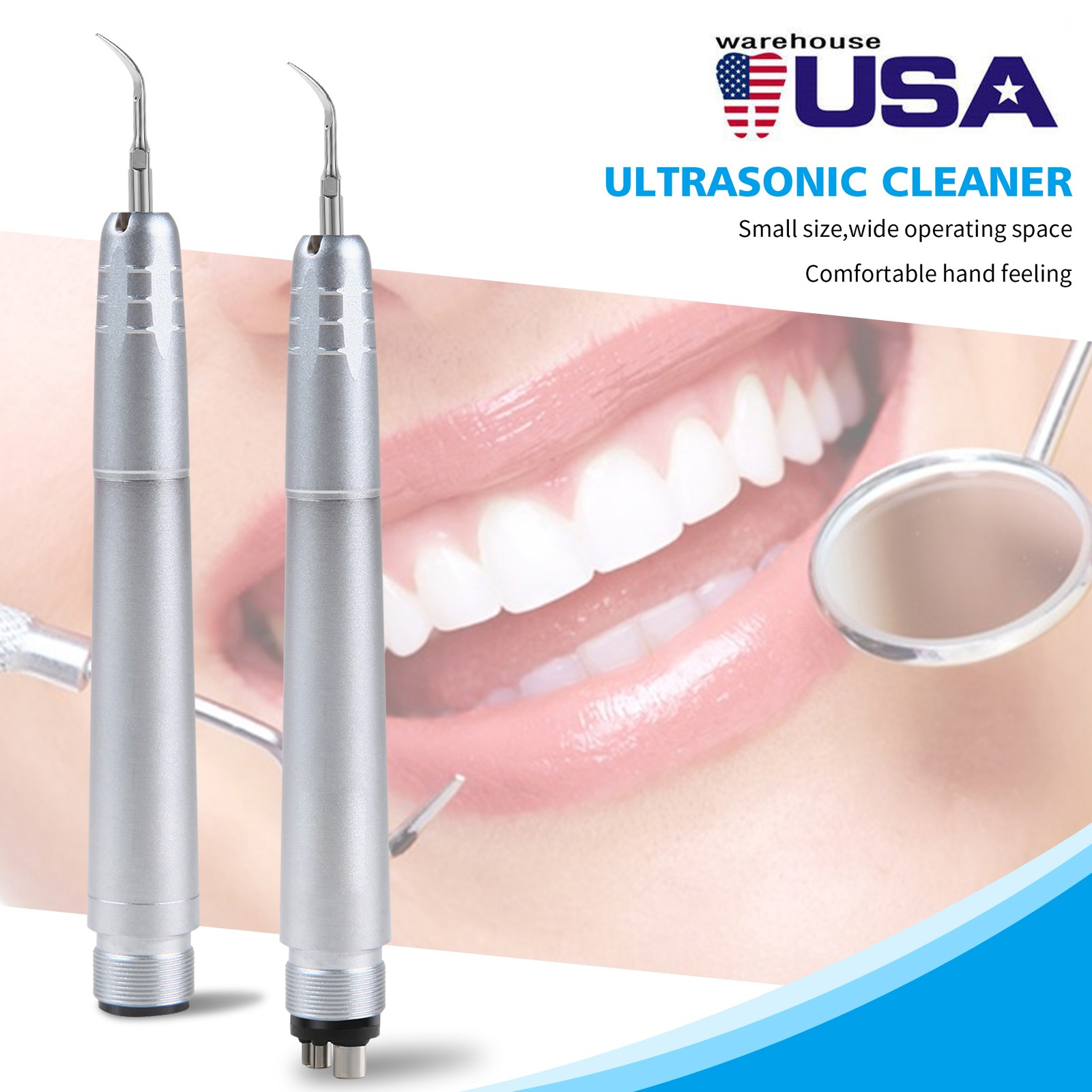 NSK style Dental Ultrasonic Air Perio Scaler Handpiece 2/4Hole Tips Autoclavable