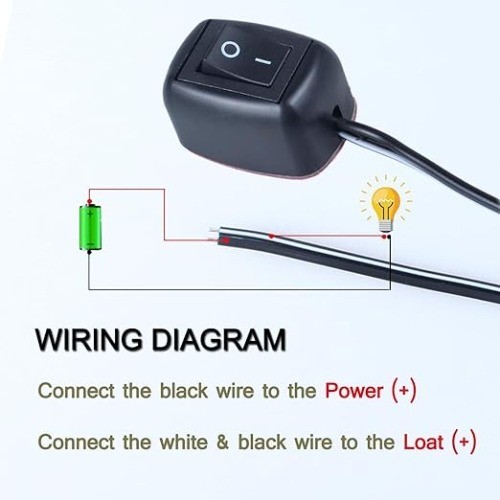 Paste Type Switch ON/Off Inline Rocker Toggle Switch 250V 1 Size: 30cm (11.81)