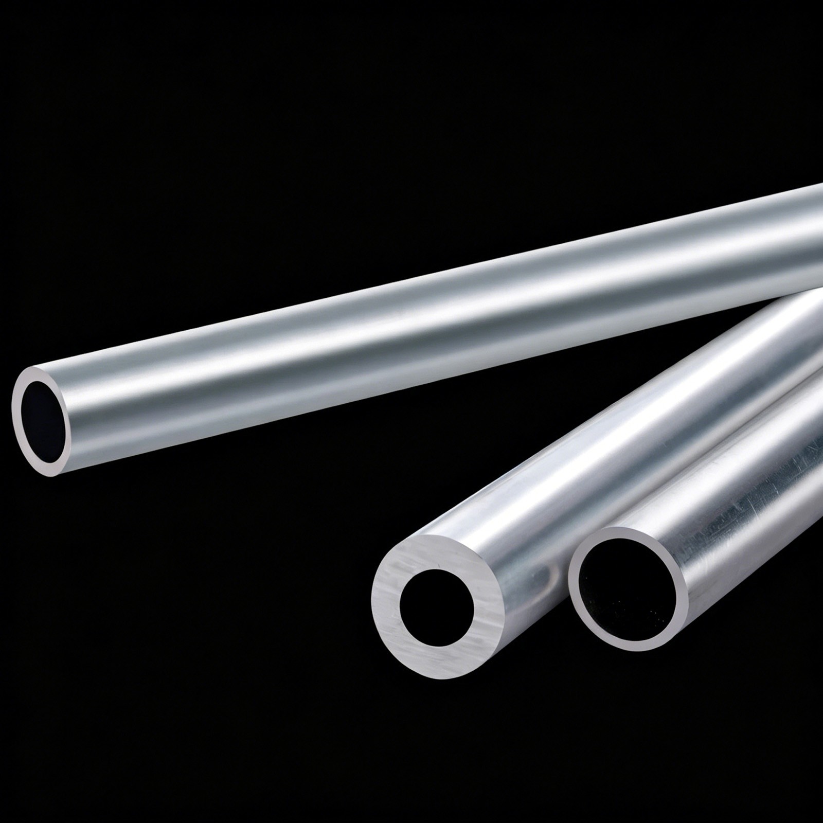 Aluminium Round Tube Pipe 0.2mm 0.5mm 1mm Wall Thickness, Length 300mm 6063T6