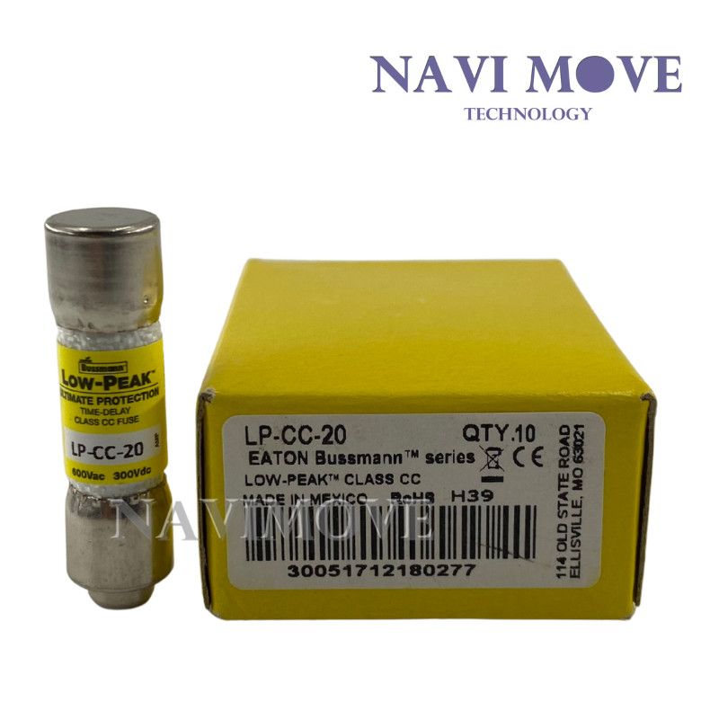 Lot of 10 New BUSSMANN LP-CC-20 LPCC20 20A 600V Time-Delay CLASS CC Fuse USA