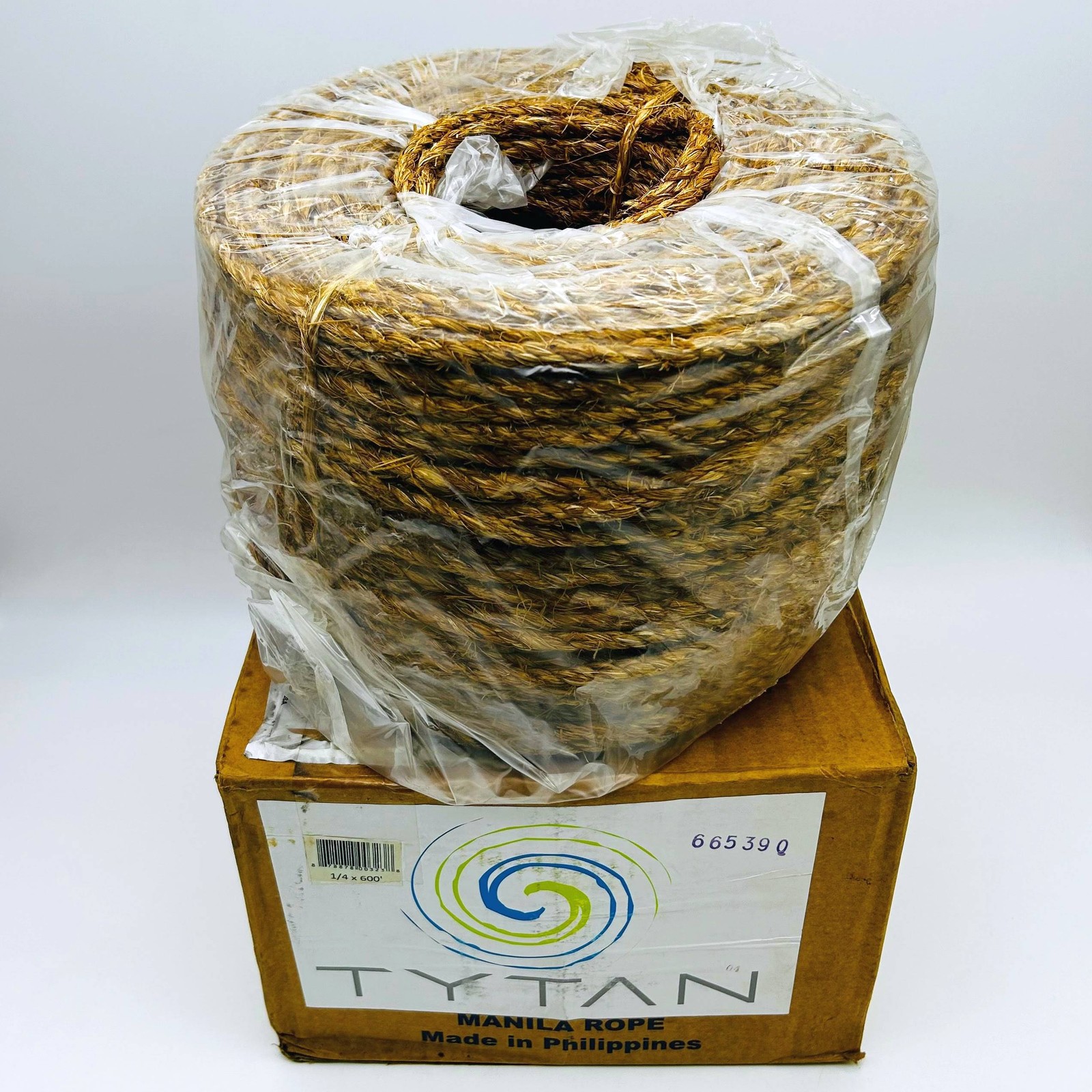Tytan MN14600 Manila Rope 1/4in X 600ft 3-Strand Twisted 54 lb Load Natural