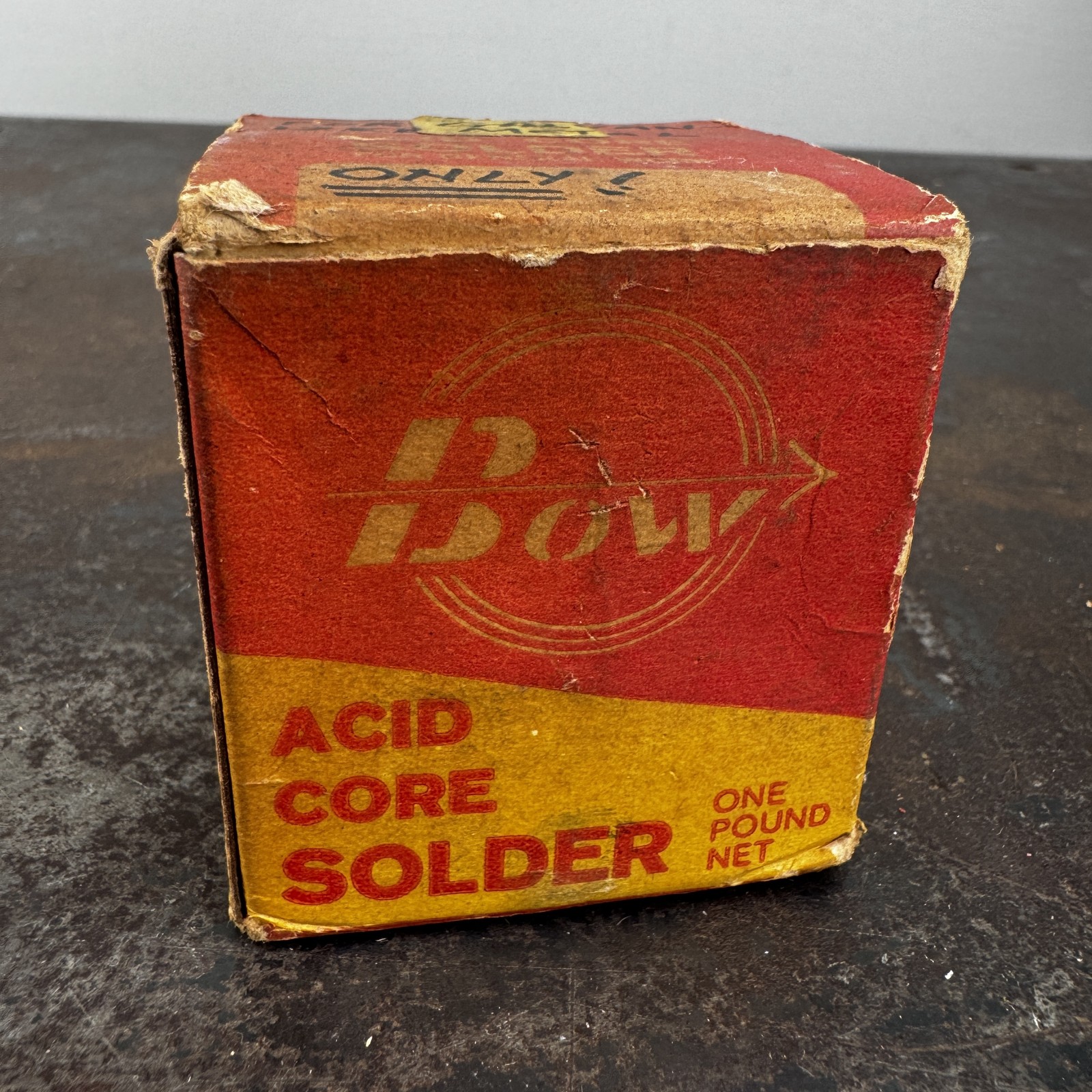 Vtg BOW Acid Core Solder w/ Box – 1 lb 0.8 Oz – Made in USA