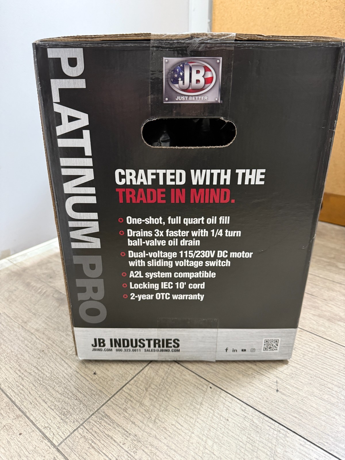 JB Industries DV-240DC Vacuum Pump, 8.4 CFM 1/2 hp DC Motor Platinum Pro DC 8.4