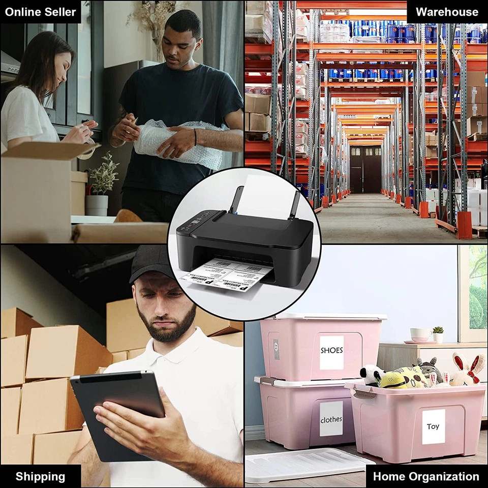 200- Premium 8.5×5.5 Round Corner Shipping Labels Half Sheet Self Adhesive