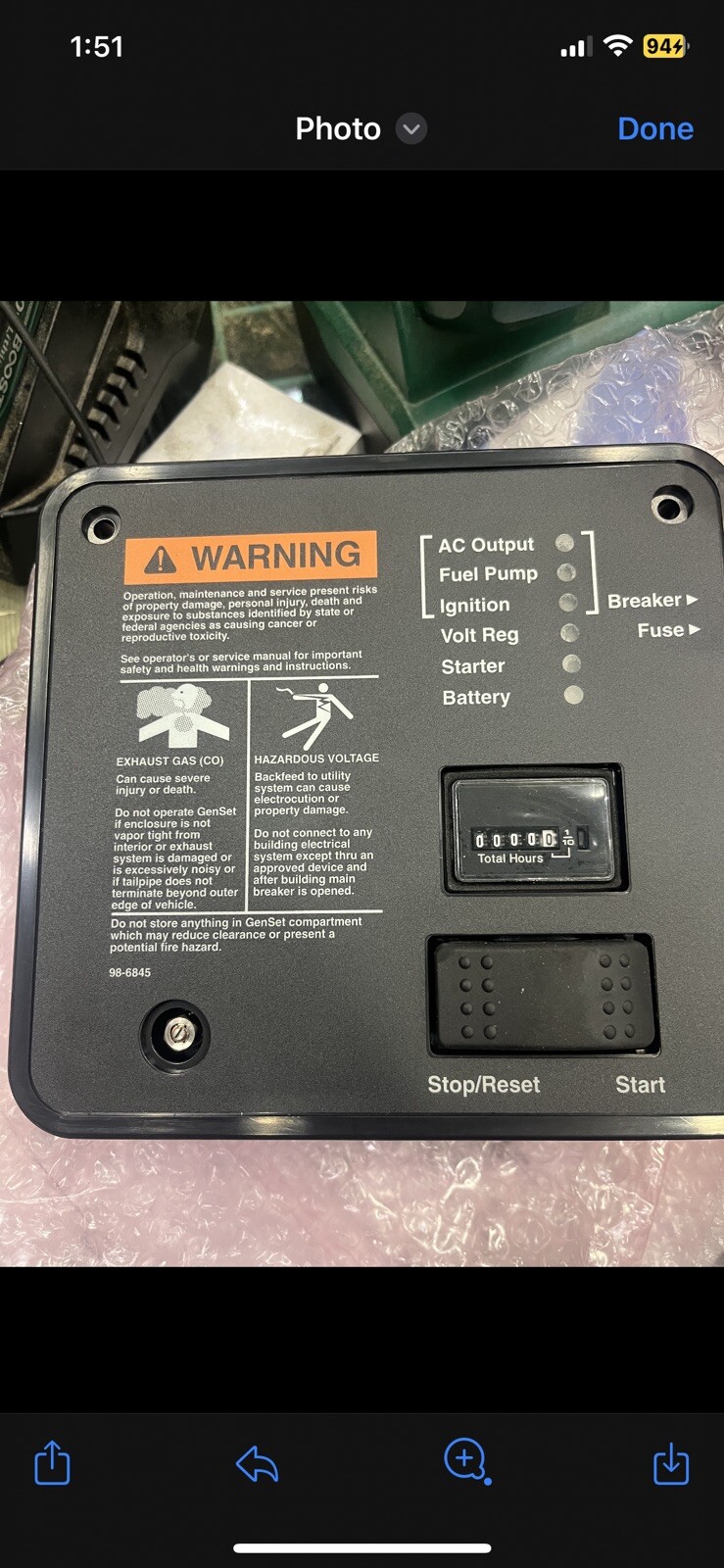 New Cummins Onan CONTROL BOX ASSY (TEXT) 0300-4505-02