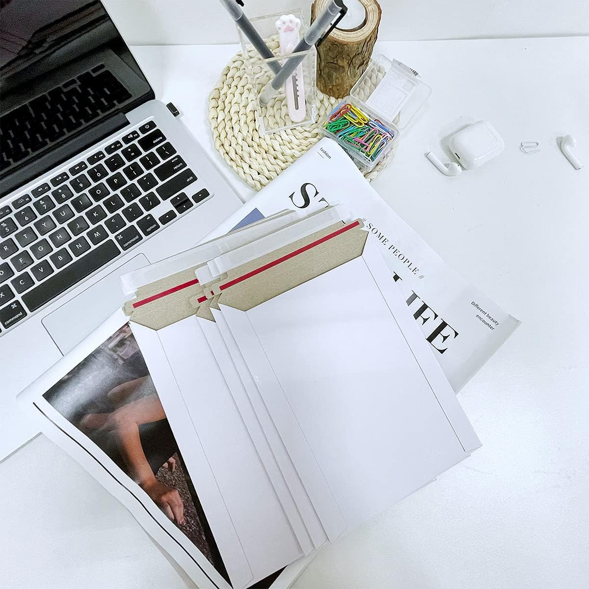 30 Pack White Rigid Mailers 7.5×9.45 for Gifts, Cards, Photos & Documents