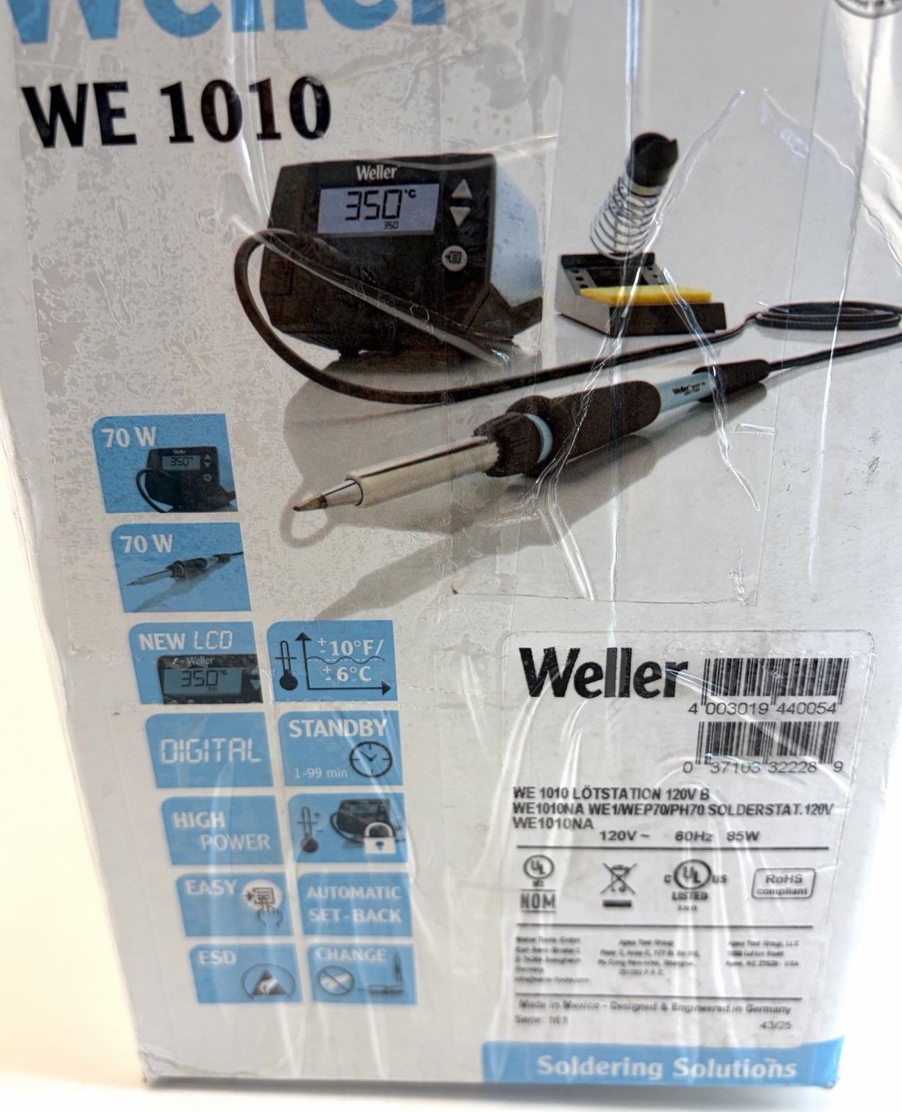 Weller 70W Digital Soldering Station Model WE1010NA