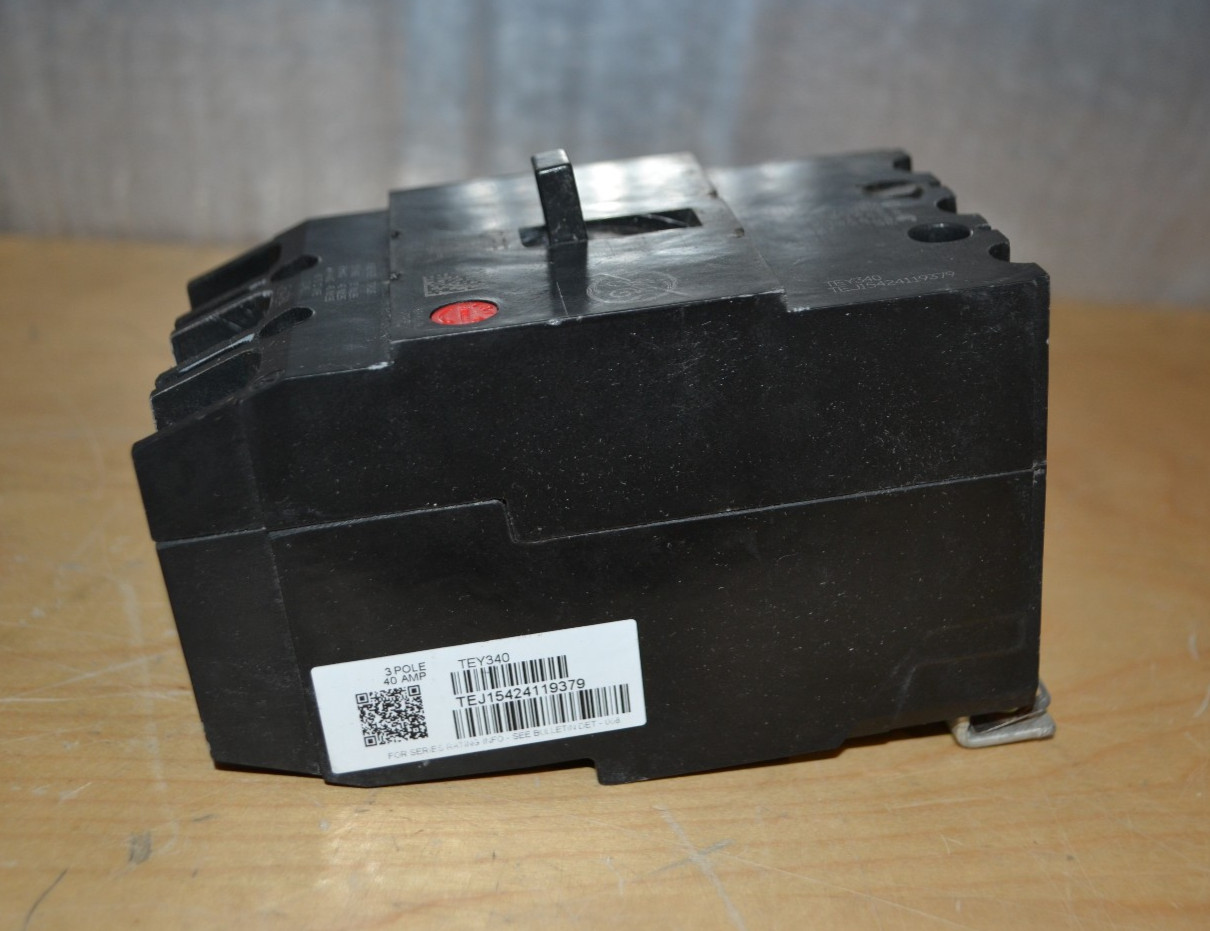 General Electric GE TEY340 Circuit Breaker 3 Pole 40 Amp 277/480 3P 40A Bolt On