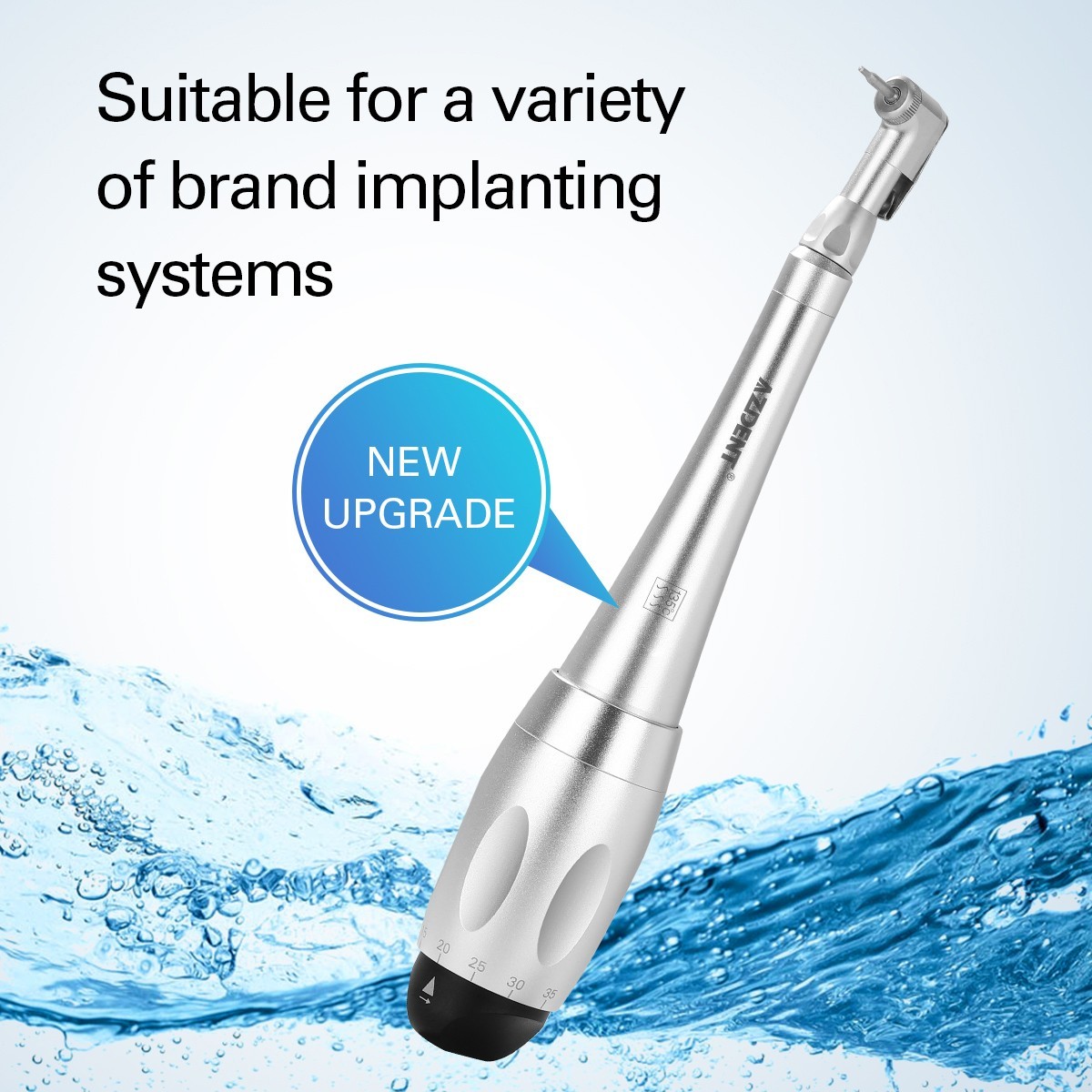 AZDENT Dental Universal Implant Kit Torque Wrench Contra Angle with 12 Drivers