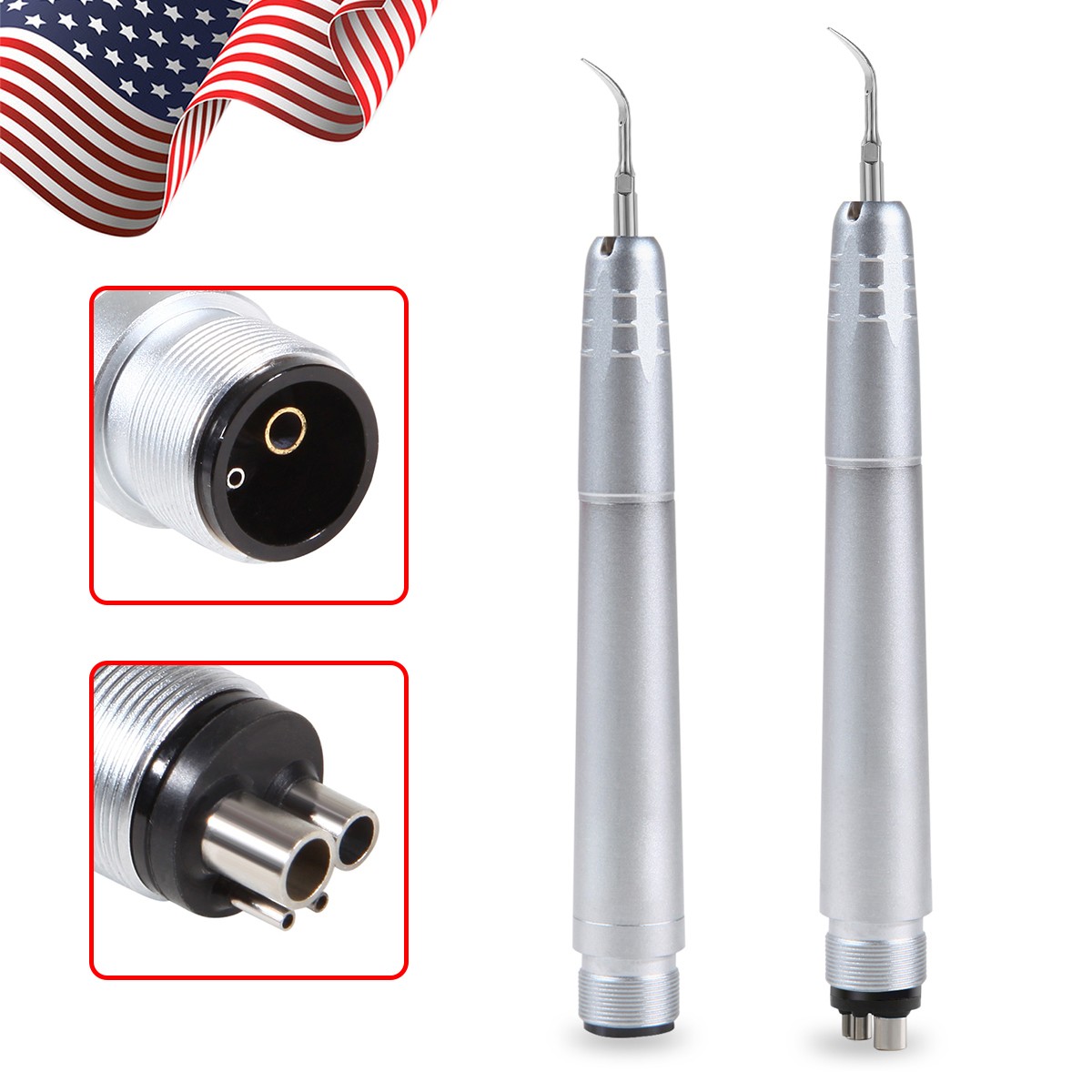 NSK style Dental Ultrasonic Air Perio Scaler Handpiece 2/4Hole Tips Autoclavable