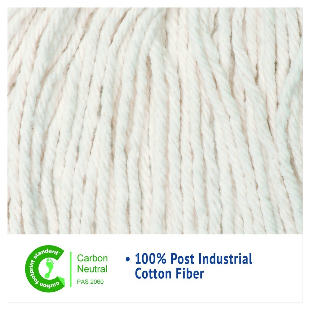 Boardwalk 224CCT 24 oz. Cotton Premium Cut-End Wet Mop Heads – White (12/Ct) New