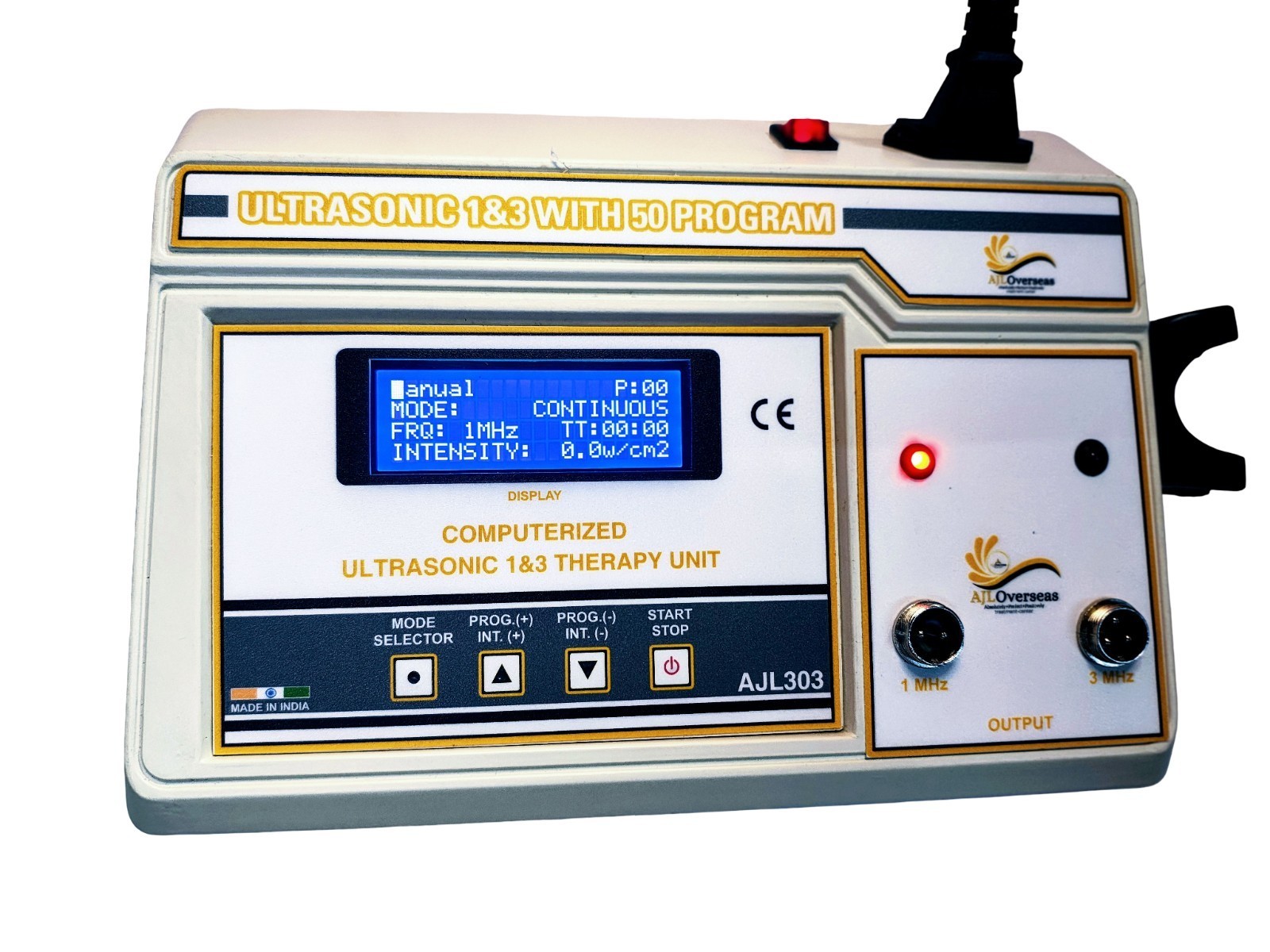 New 1&3-MHz AJLUTS-302 LCD Light Weight Physical Therapy Ultrasonic Home Use