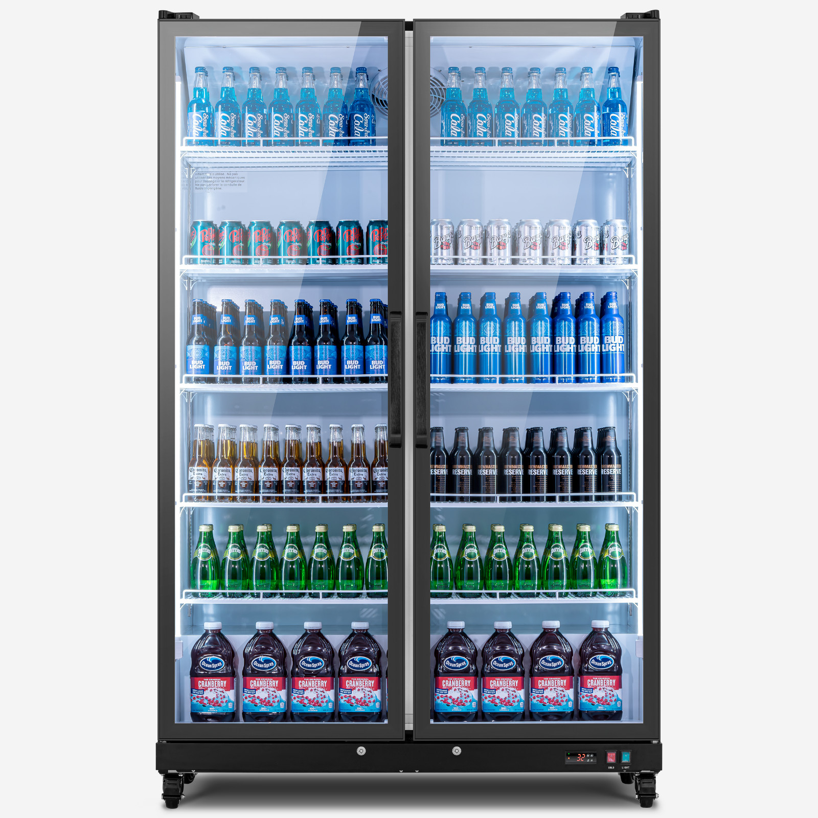Yeego Commercial Display Beverage Refrigerator 37.79 Cu.ft For Store,Supermarket