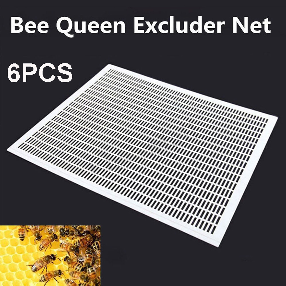6 Pcs 10 Frame Beekeeping Bee Queen Excluder Trapping Grid Net Equipment Tools