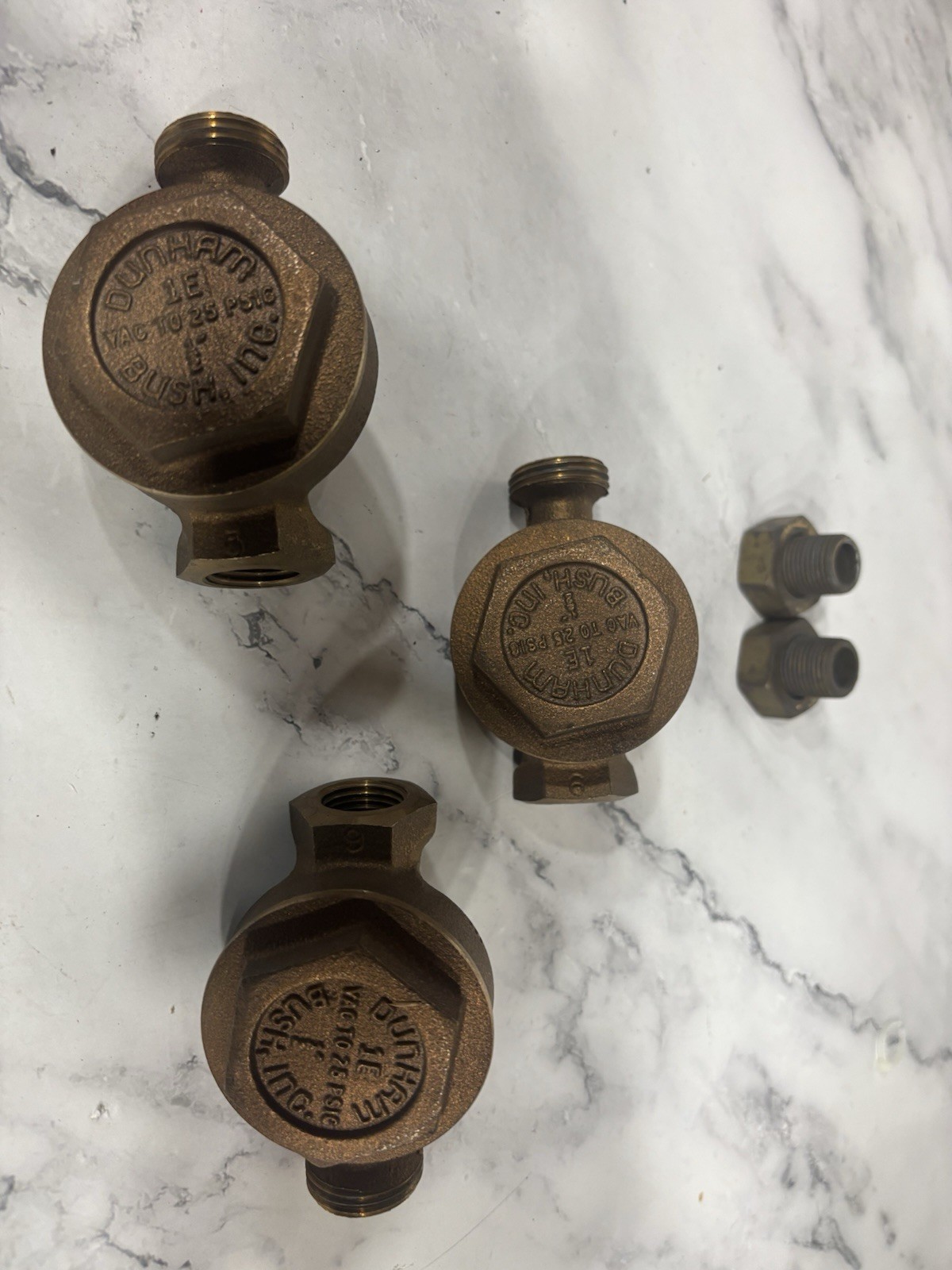 DUNHAM BUSH 1E 1/2″ BRASS STEAM TRAP Vac 25 Psi Lot Of 3