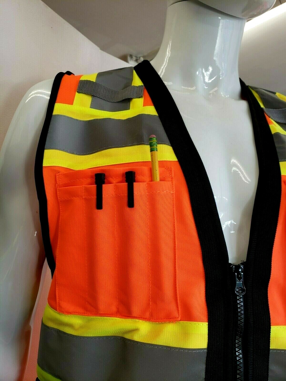 Surveyor Two Tone Safety Vest ANSI/ ISEA 107-2015 Approved (Small to 5XL)