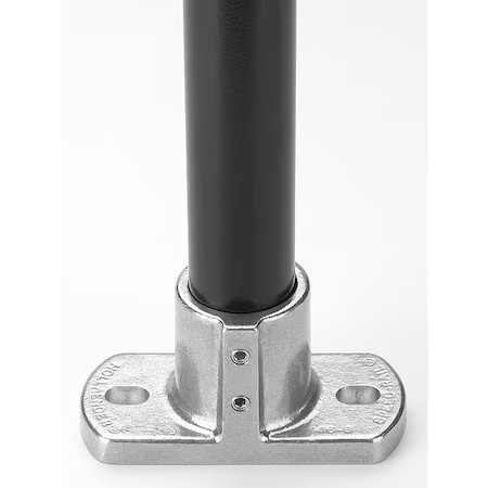 Hollaender 46-7 Structural Pipe Fitting, Base Flange, Aluminum, 1.25 In Pipe