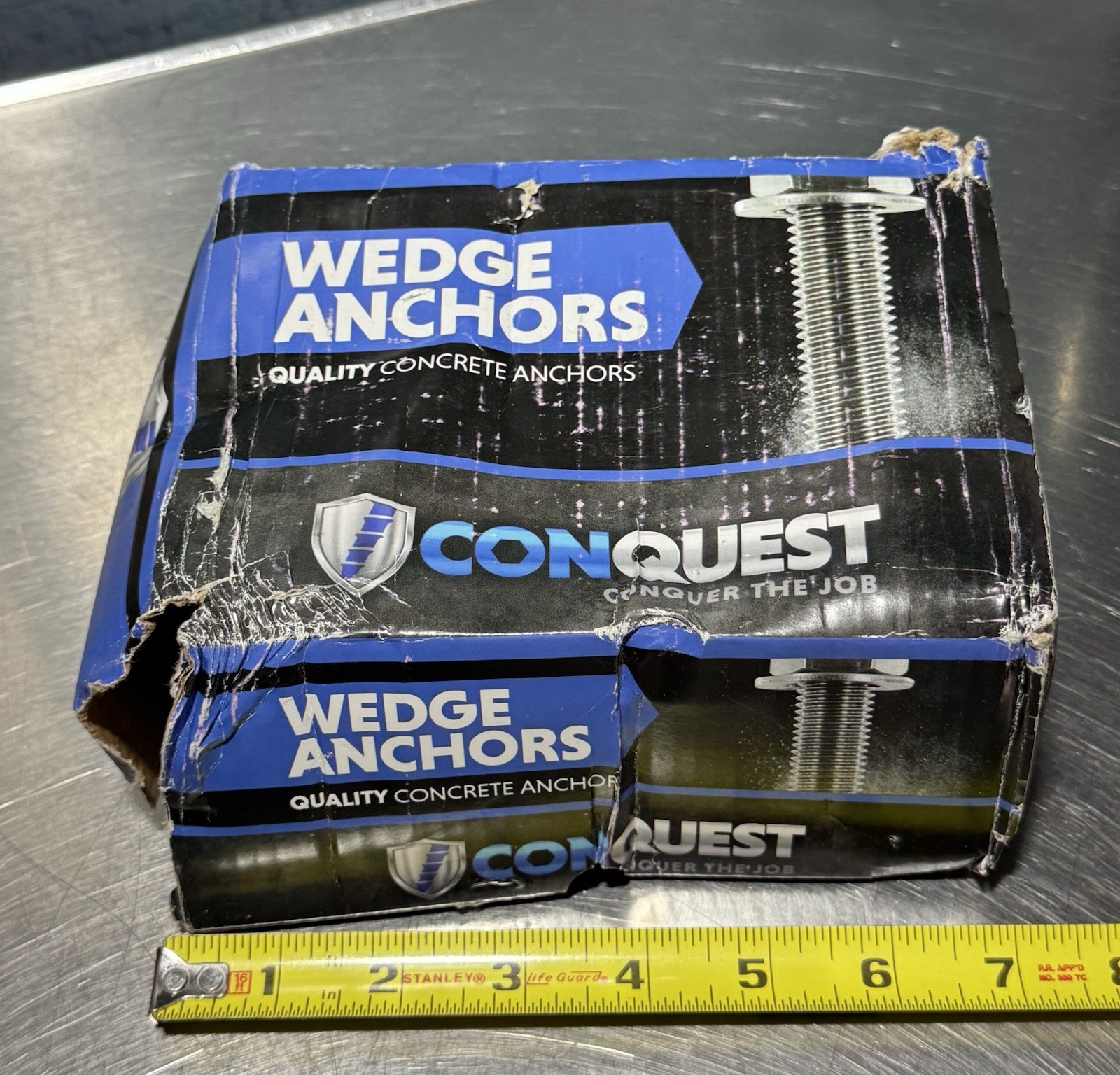 3/8″ x 3-3/4″ Conquest Wedge Anchors – Zinc, Pkg 50