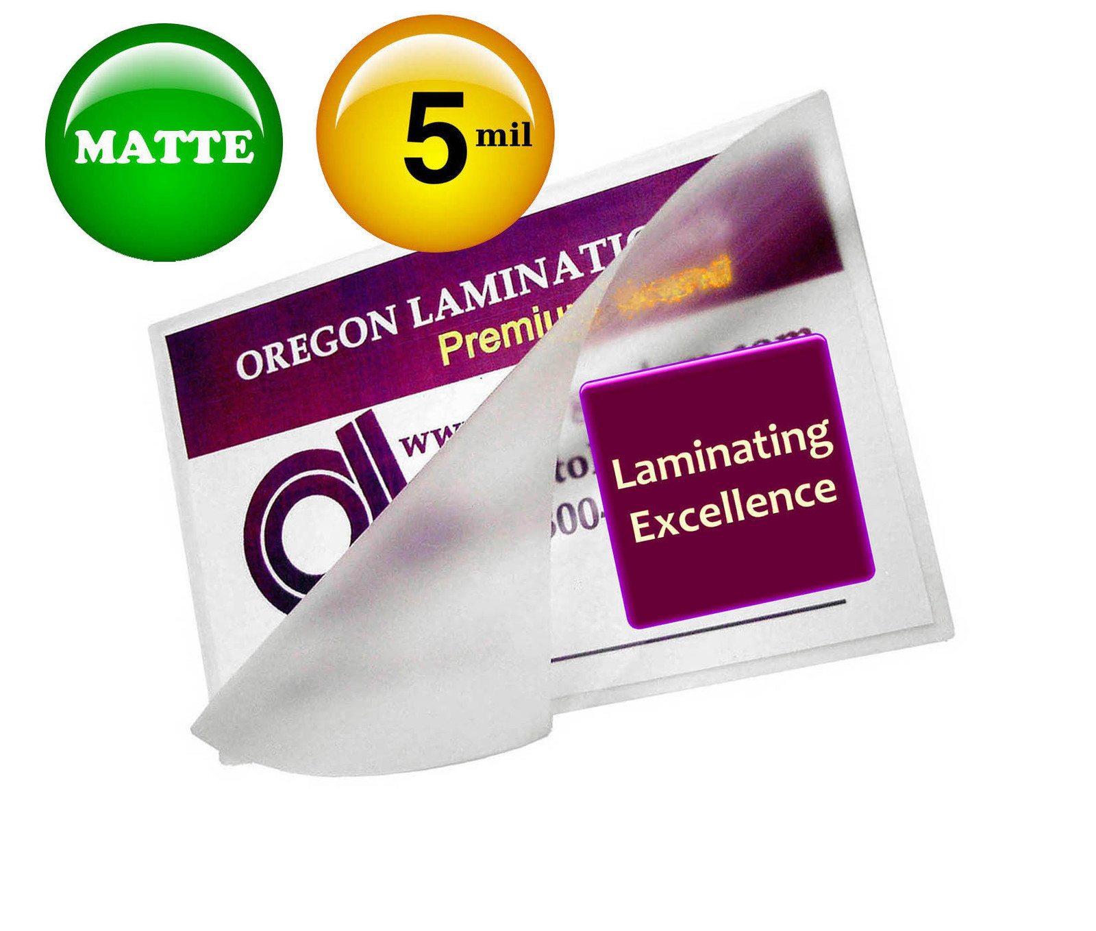 5 Mil MATTE File Card Hot Laminating Pouches 3-1/2 x 5-1/2 (100/pack) 3.5 x 5.5