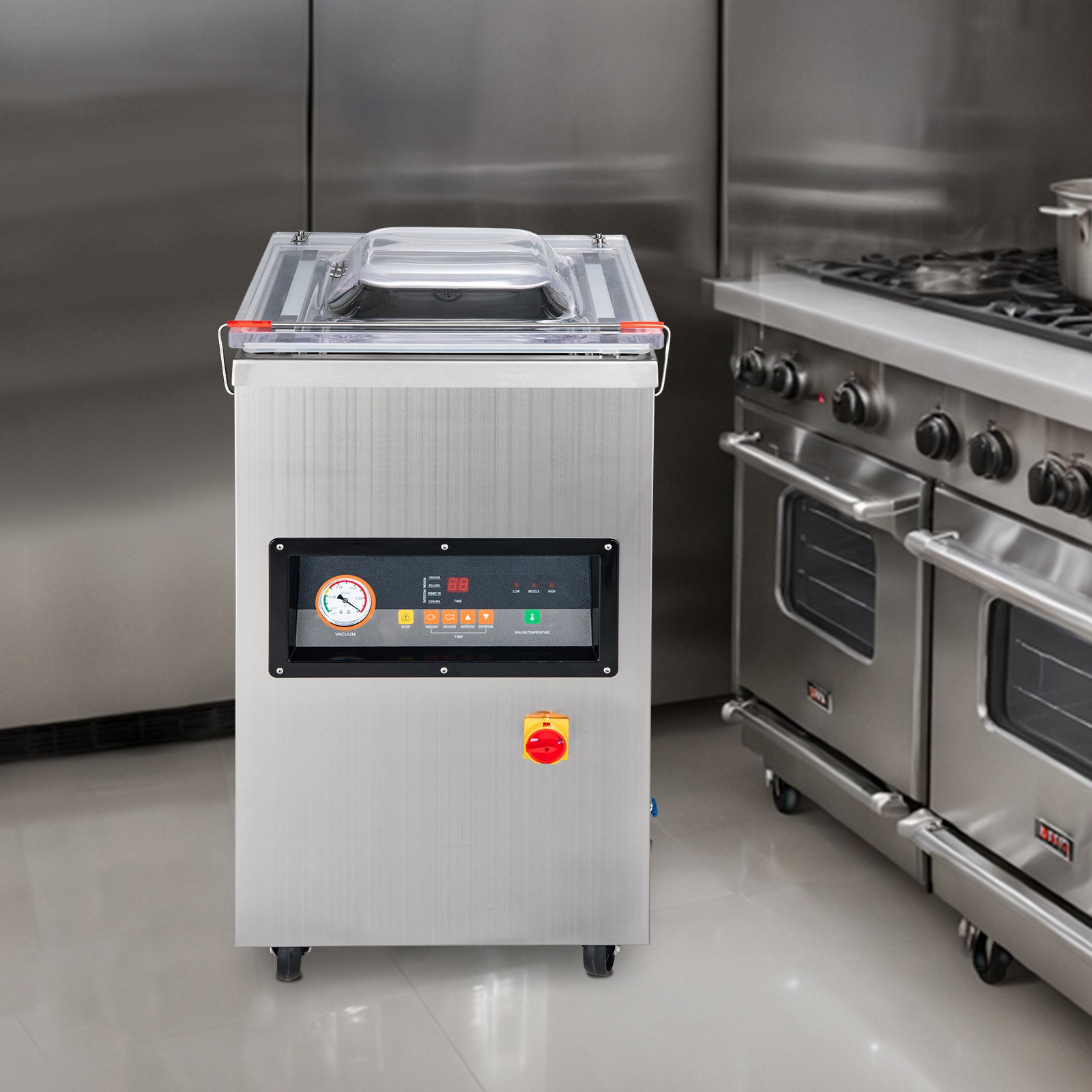 Commercial Vacuum Sealer Extra Deep 200mm Automatic Food Packing Sealing Machine