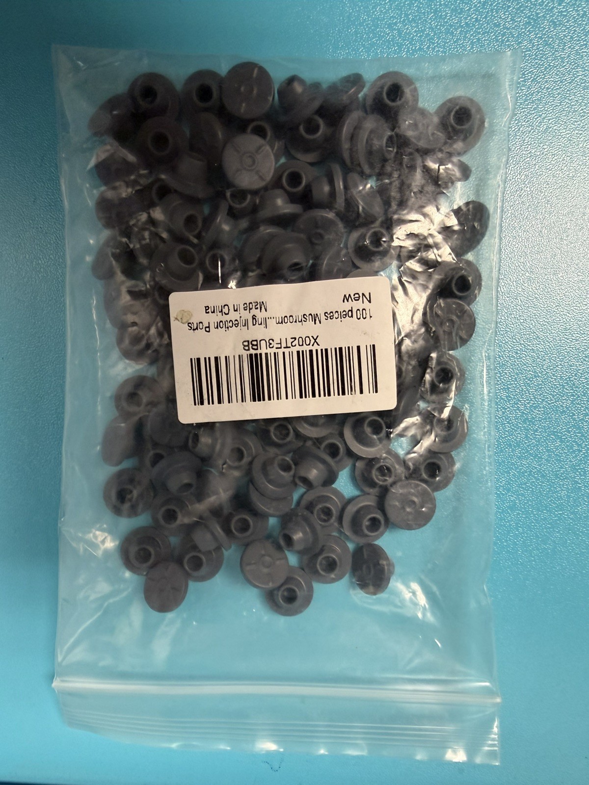 100 Peices Mushrooms Self Healing Rubber Injection Ports13mm Rubber Bottle Stopp