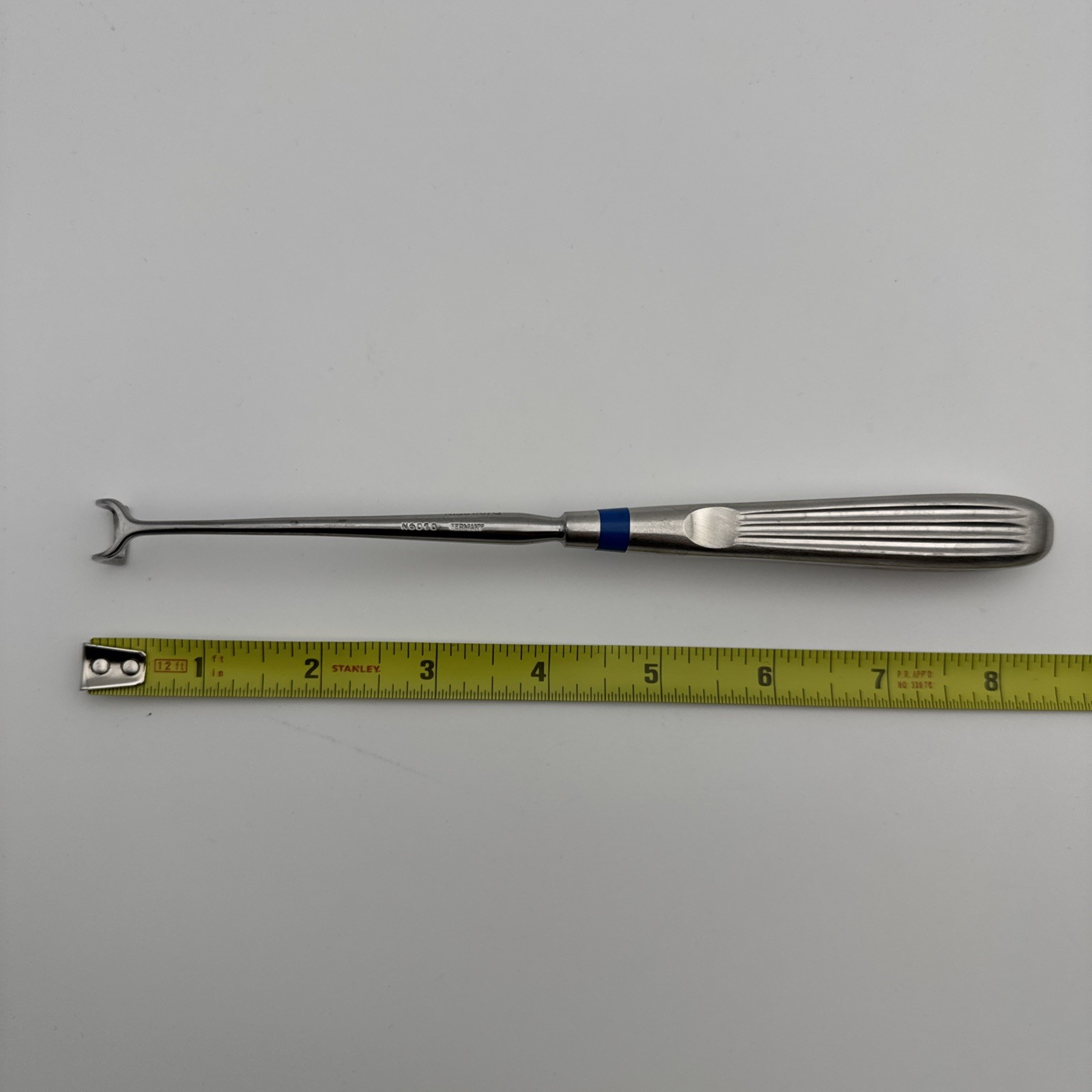 Storz N6010 Barnhill adenoid curette, size #0, reverse curved, 8.5»