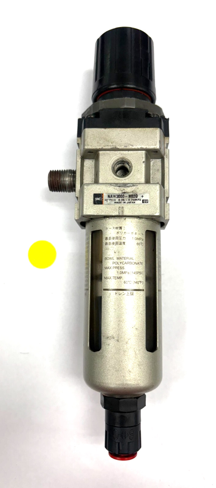 SMC PNEUMATIC FILTER REGULATOR NAW3000-NO20 0.5 TO 0.35MPA 60° C/140° F