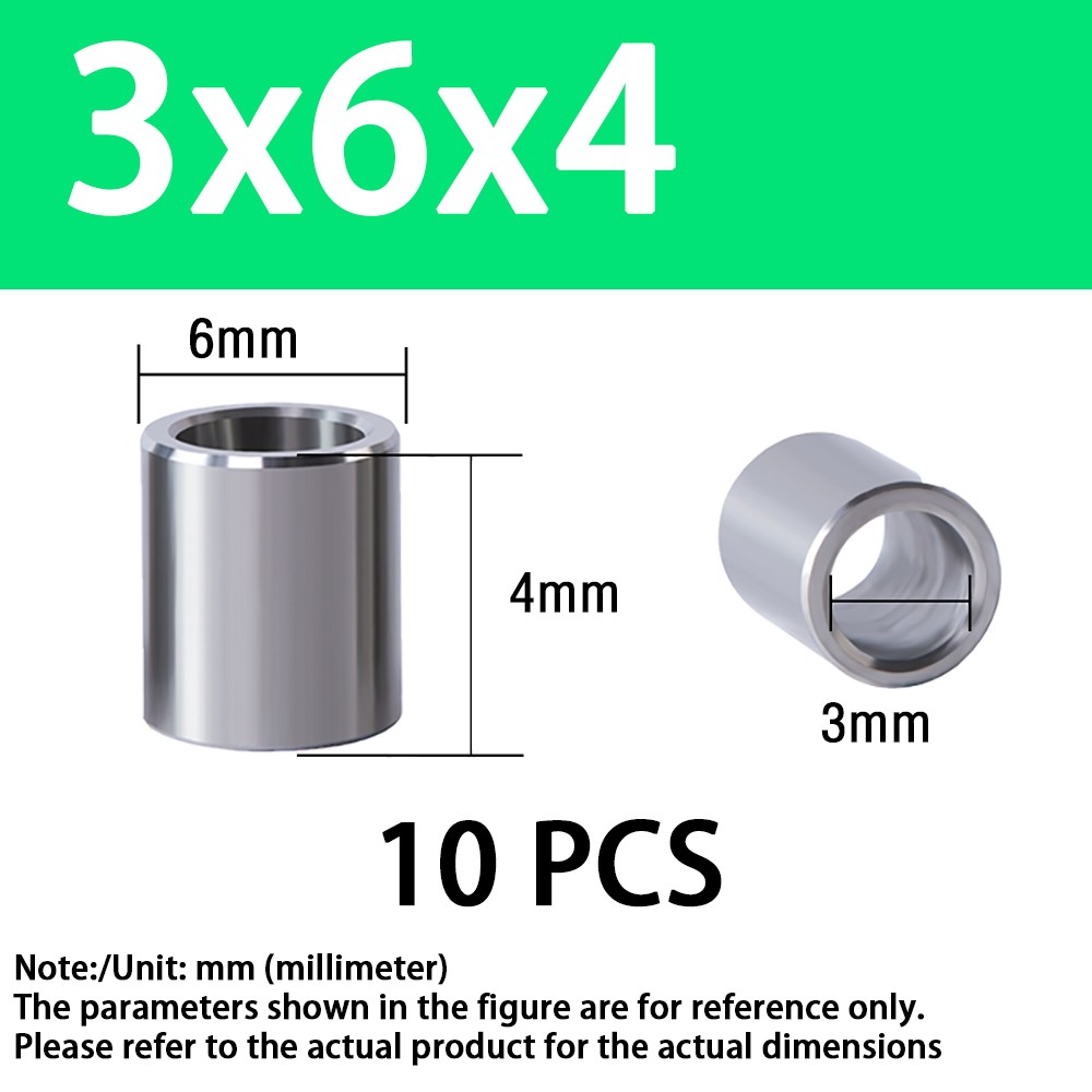 304 Stainless Steel Sleeve Bushing ID 3/4/5-8mm Wear-Resistant Standoff Spacers