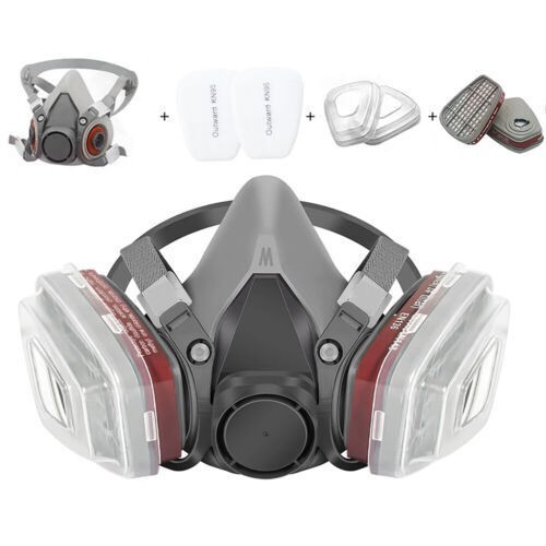 7 in 1 Half Face Gas Mask 6200 Respirator Safety Protect Painters Respirator Kit
