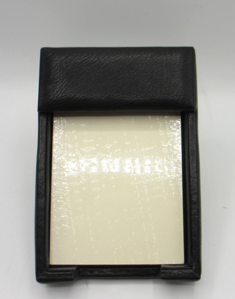 Desk Memo Tray Leather Graphic Image Black