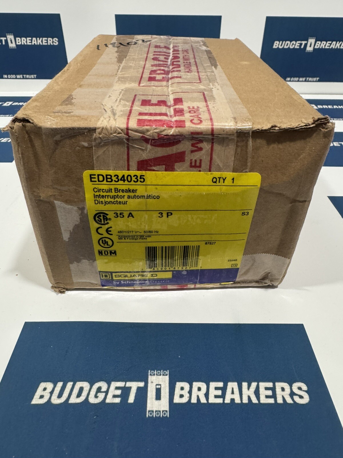 SQUARE-D EDB34035 35A 240V 3 POLE CIRCUIT BREAKER NIB MAKE OFFER NEW IN BOX
