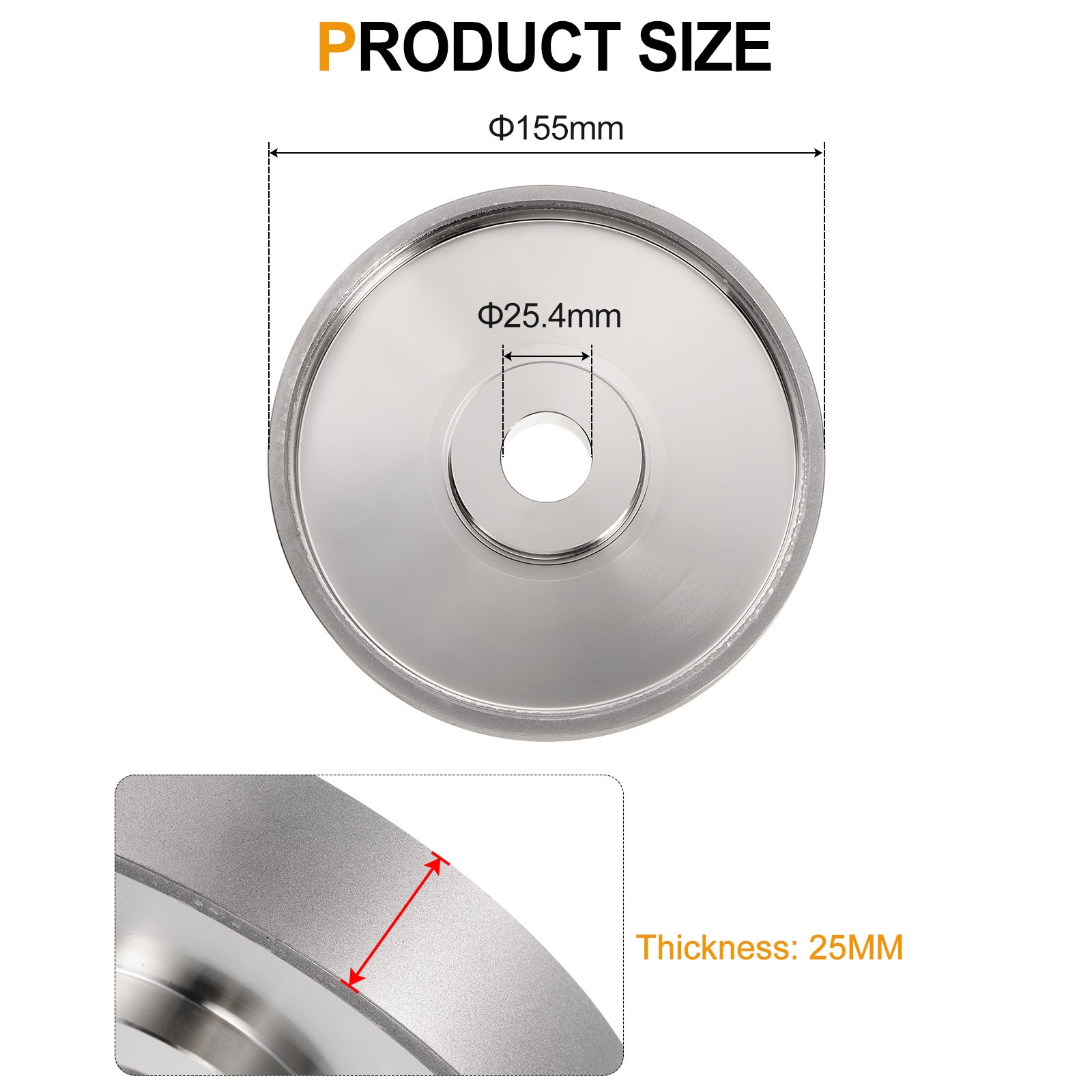 Diamond Lapidary Wheel 6″ x 1″ Arbor Hole 600 Grit Grinding Wheels