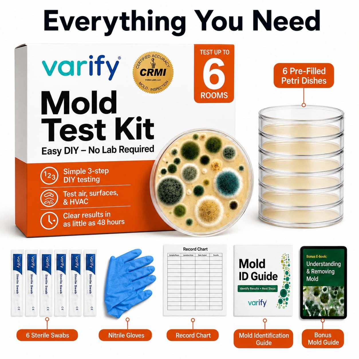 Mold Test Kit for Home Air Quality | Air Quality Test Kit & Black Mold Detect…