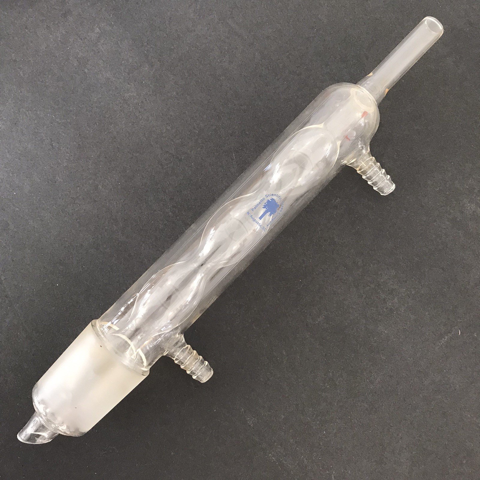 PYREX Glass 19/38 3-Bulb Allihn Condenser Palmetto Scientific Glass Co