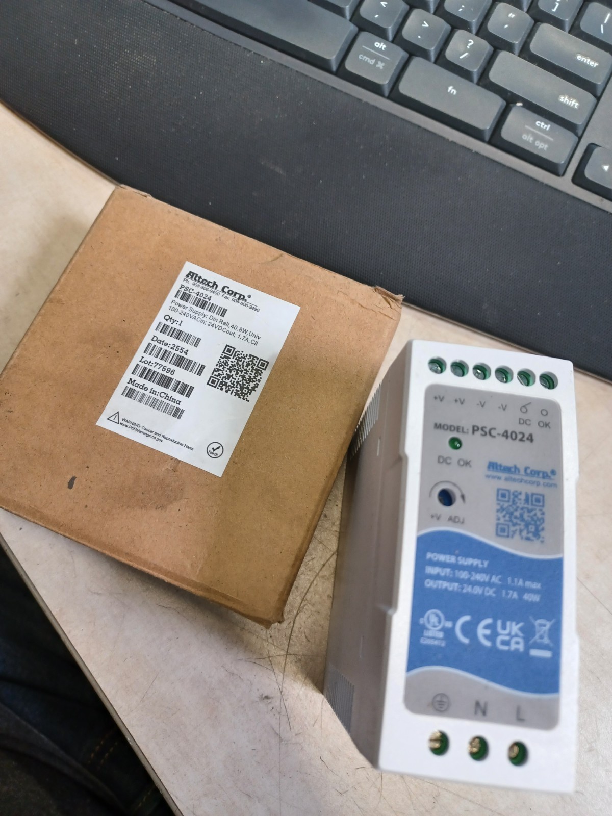 Altech PSC-4024 Din Rail 40.8W Univ 110-240VA 24.0v