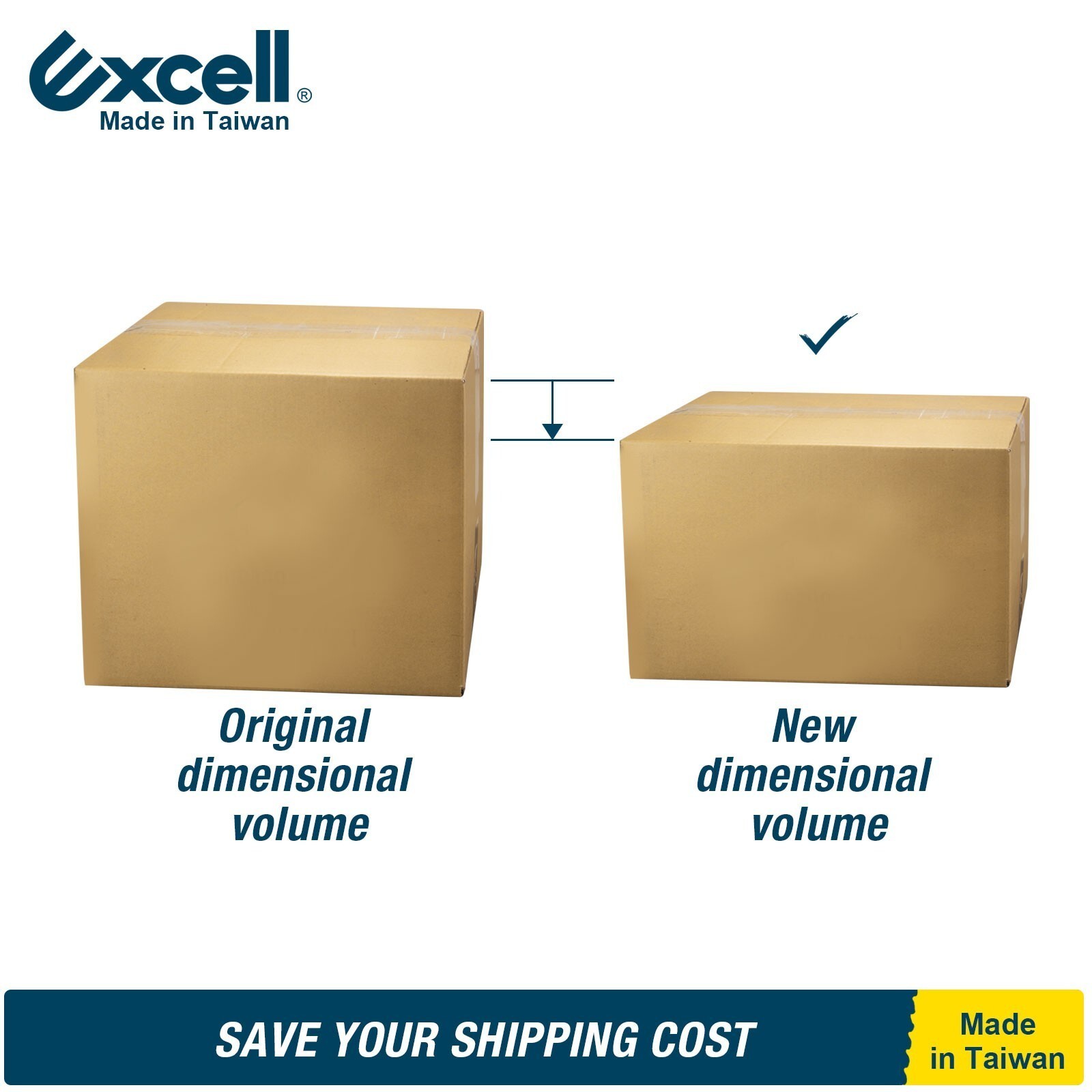 Excell Cardboard Box Resizer Tool, Easy Box Sizer with Safety Blade Cover