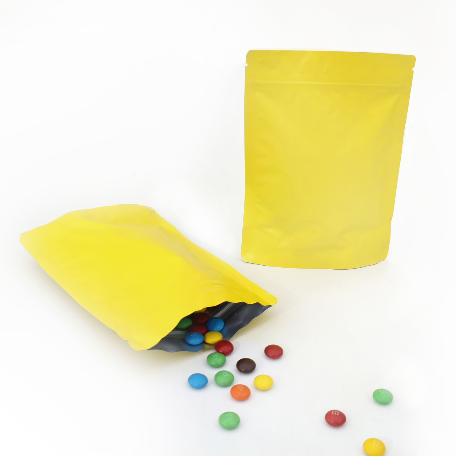 Double Sided Matte Yellow Zip Seal Storage Bags Various QTY 13x18cm (5.1×7.1in)