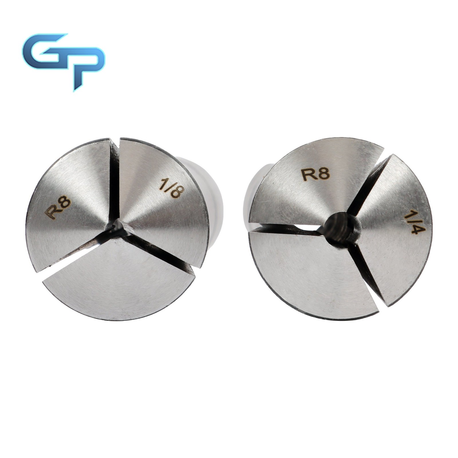 8 Piece R8 Collet Set 1/8″ 1/4″ 3/8″ 1/2″ 5/8″ 3/4″ 7/8″ Precision Ground