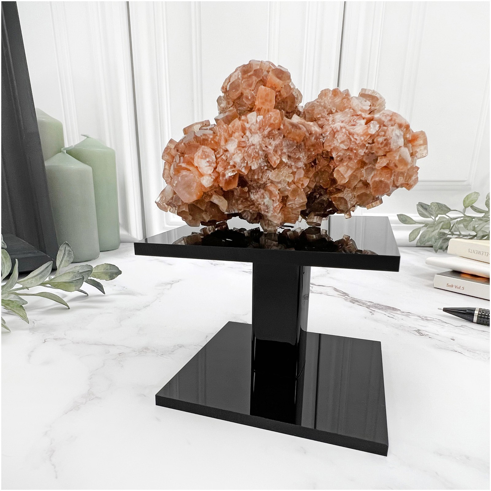 Plymor Black Acrylic Square Barbell Pedestal Display Riser 2.25″ H x 3″ W x 3″ D