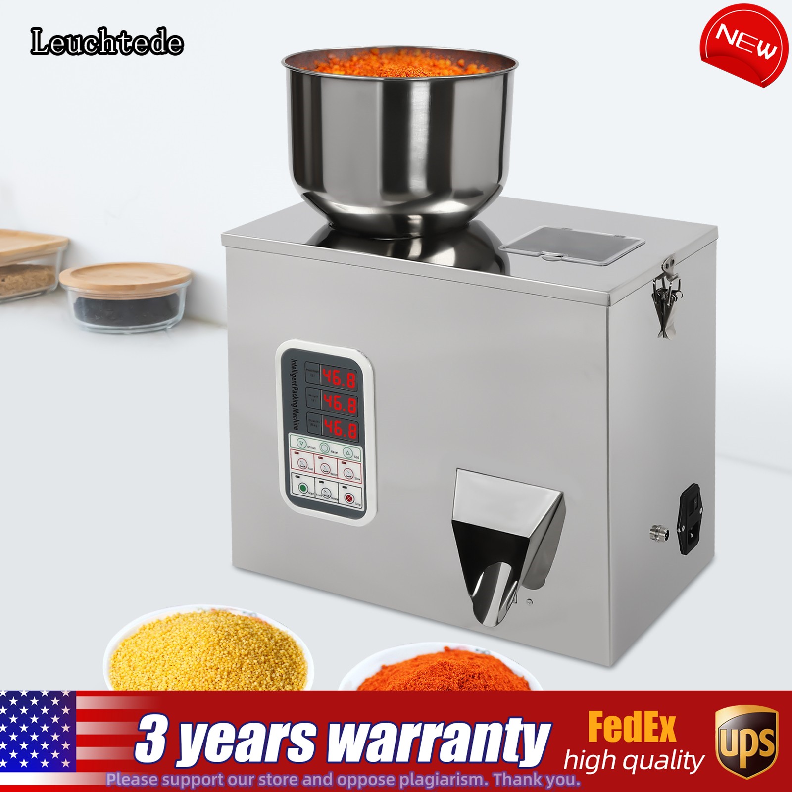 Automatic Powder Filling Machine Particle Intelligent Weighing 1-100g Tea Pack
