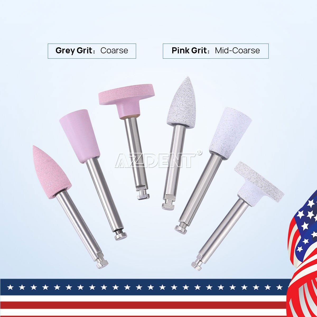 Dental Composite Polishing Burs Kit RA Silicone Polisher 2.35mm For Contra Angle
