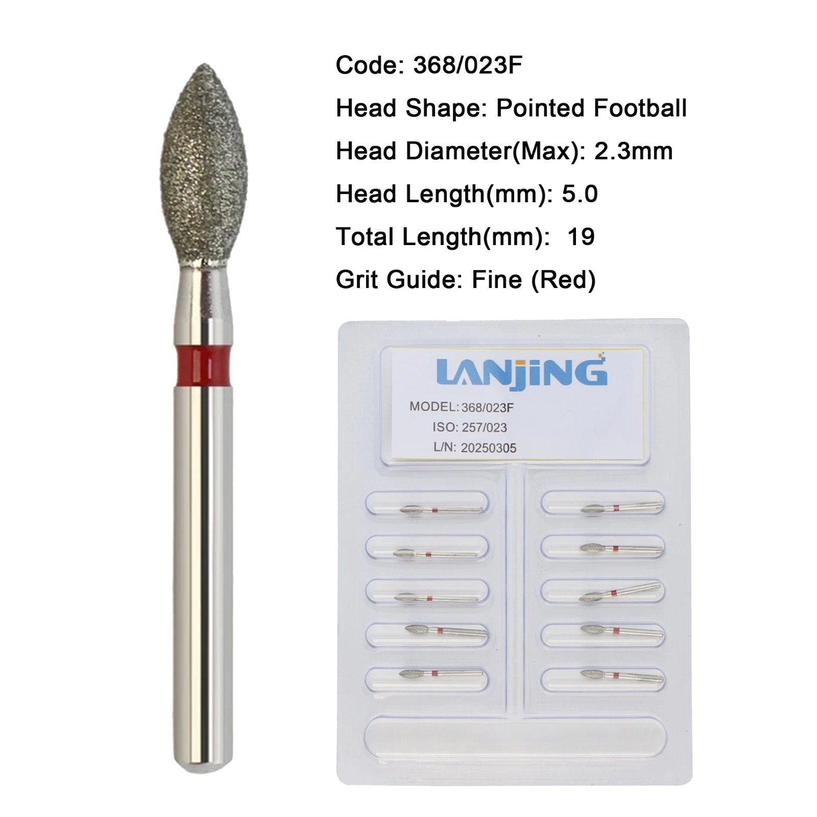 Dental Burs Diamond 330 Pear Egg Football Barrel High Speed FG 830/010 379/023