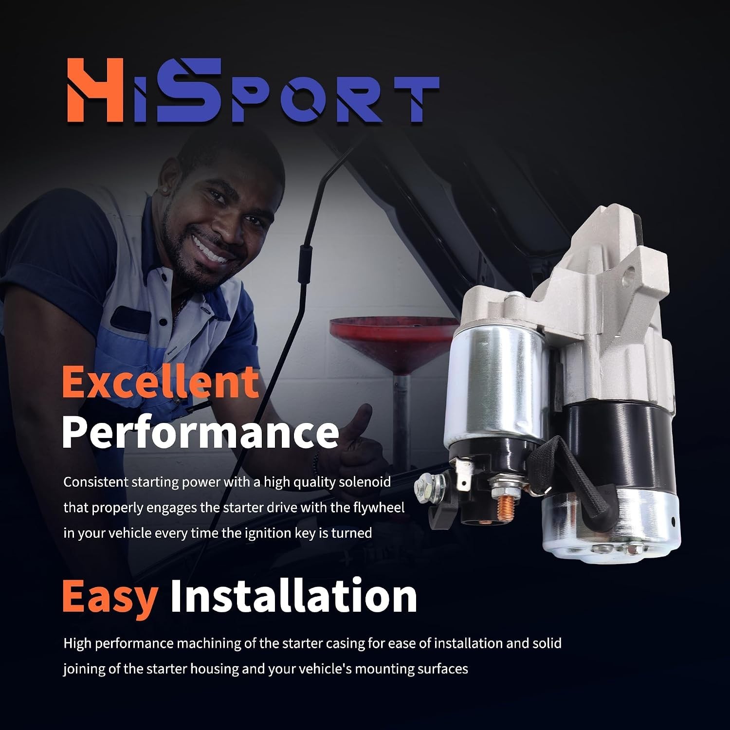 Starter Motor 17914N Compatible with Mazda 3 2004-2009, 5 2006-2010, 6 2006-2007