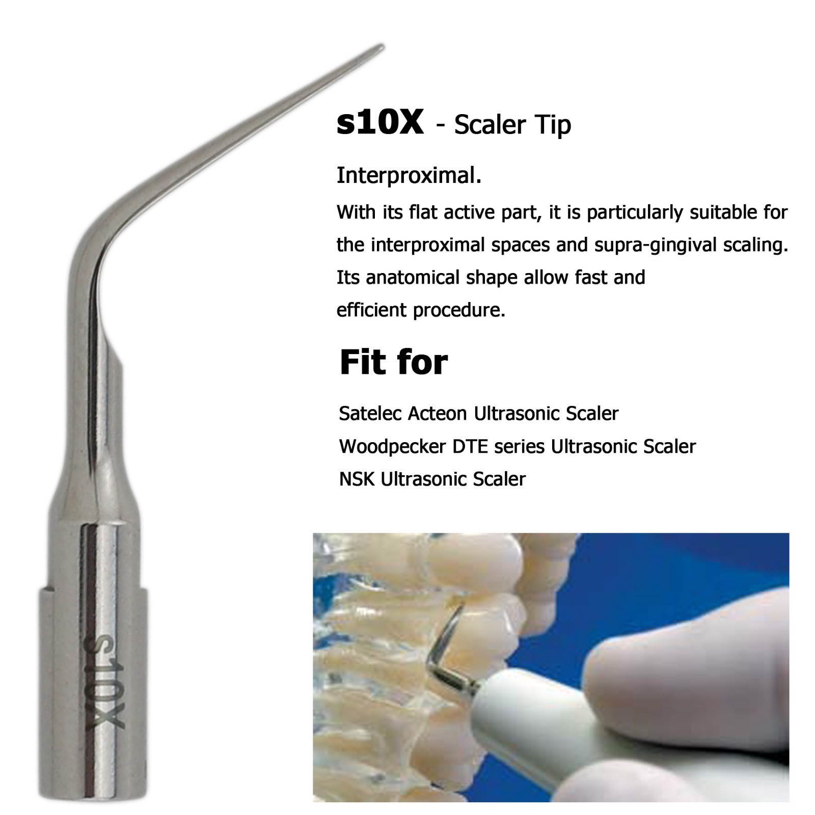 Dental ACTEON NEWTRON P5 XS Ultrasonic Scaler Handpiece Satelec Piezo Tips H3 1S