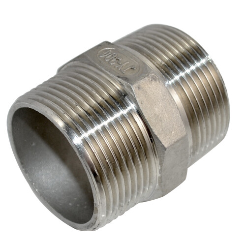 1/8″-3″ 1″ 1/2″ Male Pipe Fitting Hex Nipple NPT Stainless Steel SS304 connector
