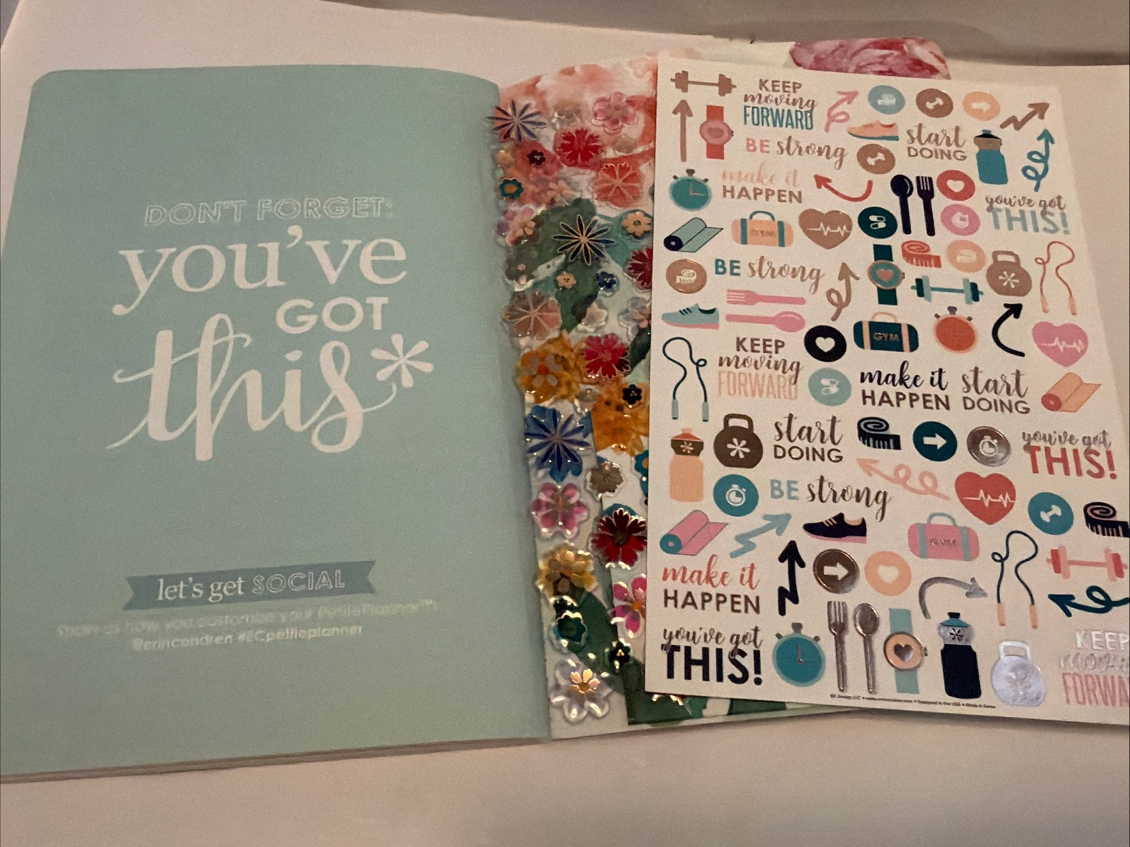 Erin Condren Lot 3 Daily Wellness Log Goals Planners A5 With Stickers *Read*