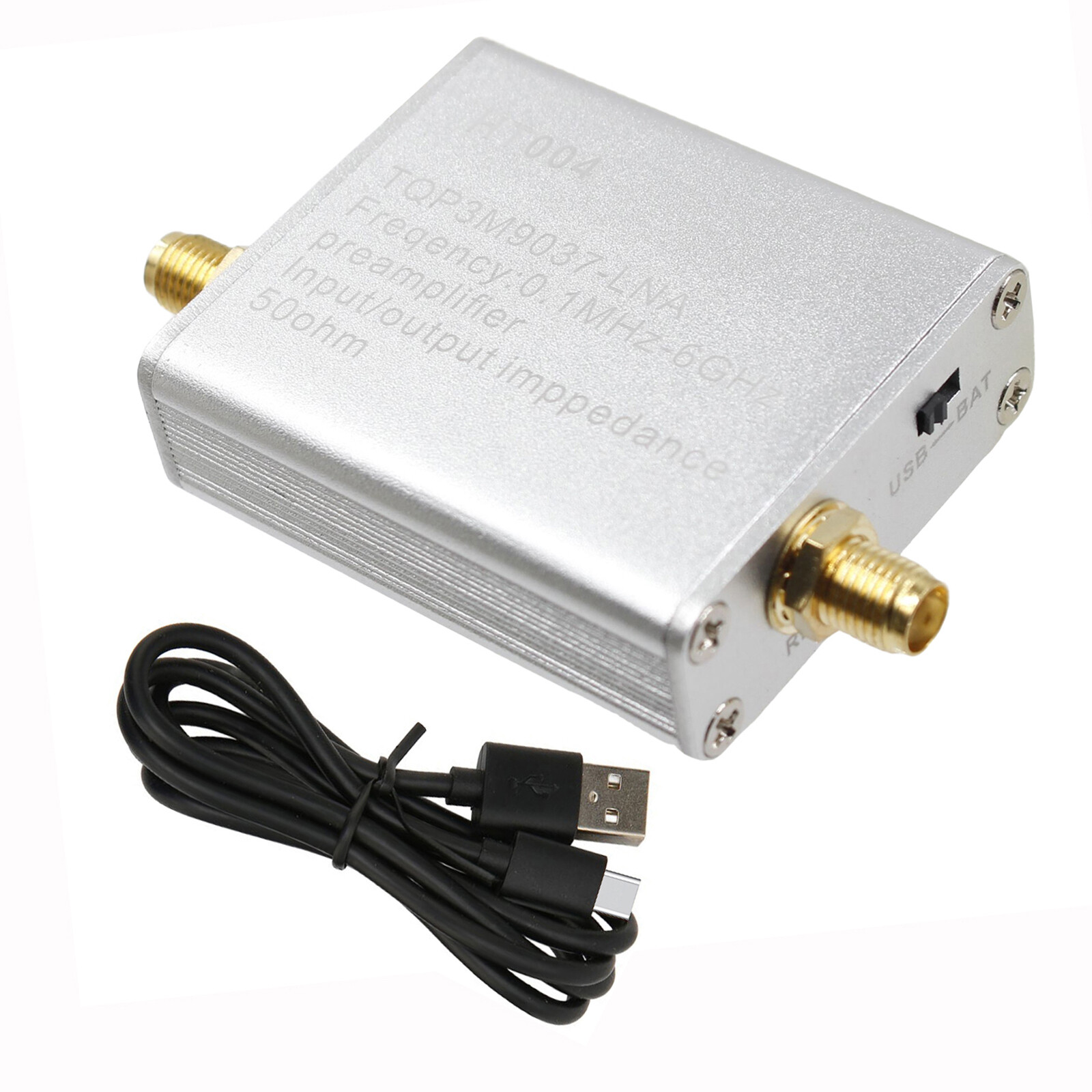 100K-6GHz HT004 Full Band Low Noise Amplifier 20dB High Gain Power Preamplifier.
