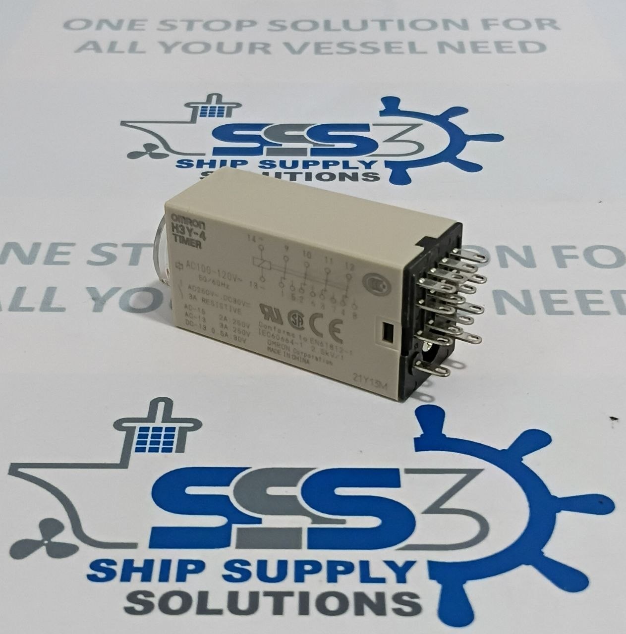 Omron H3Y-4 Timer Relay Timing 0-10sec AC100-120V 50/60Hz